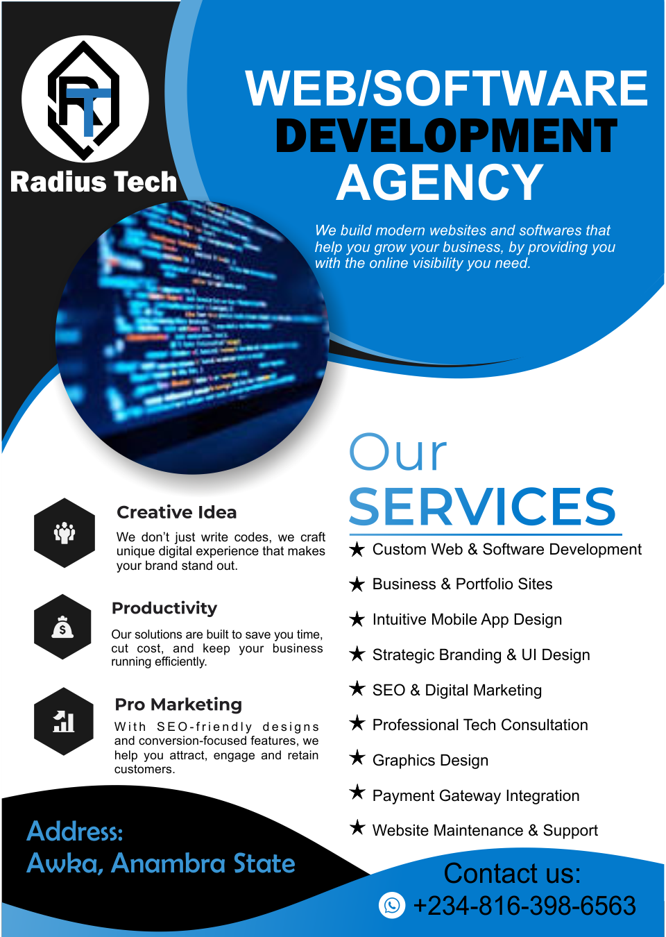 Radius Tech flyer